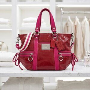 Coach Poppy Liquid Gloss Glam Tote  #13835